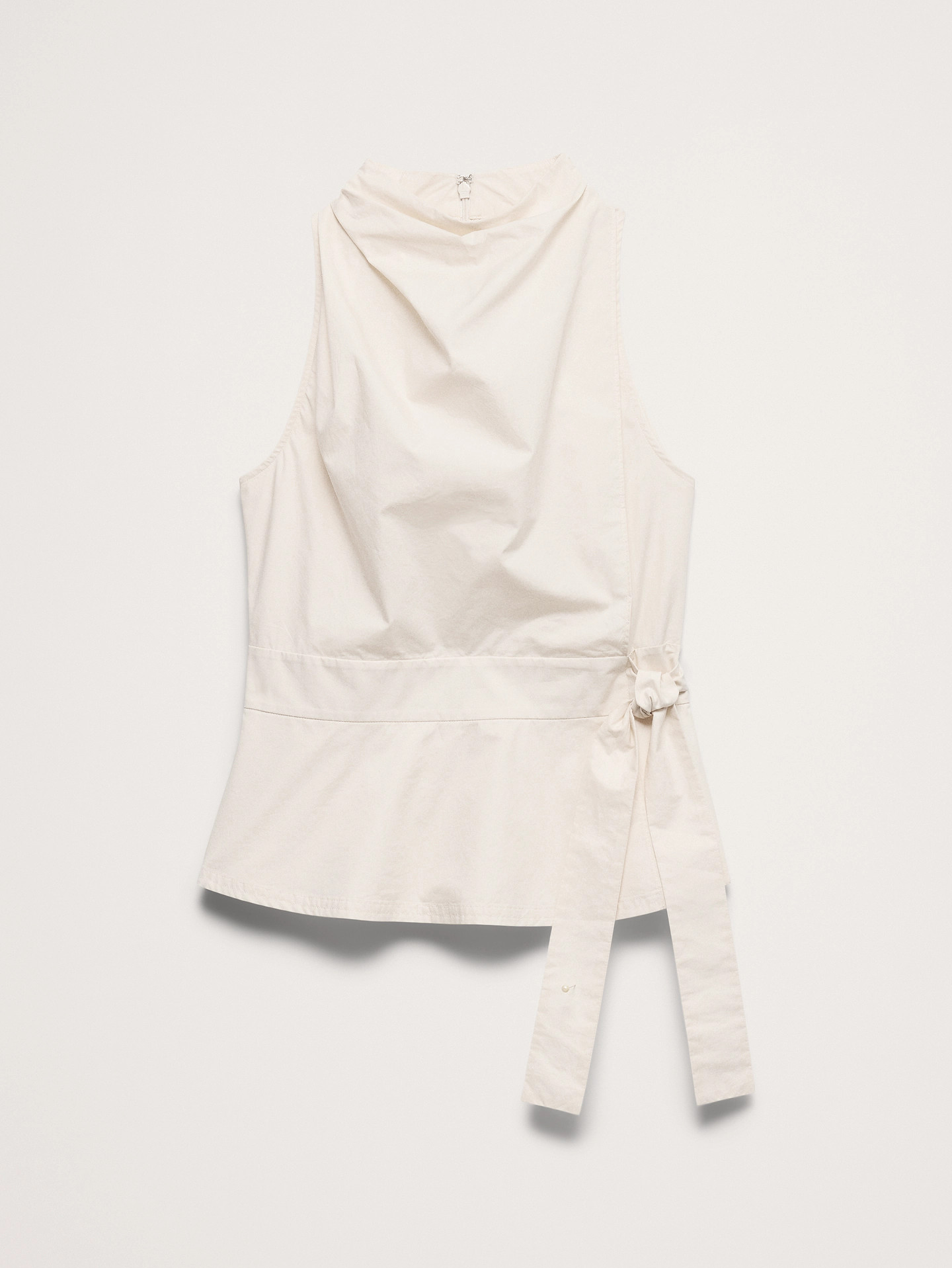 Cotton Poplin Cowl-Neck Tank | Banana Republic (US)