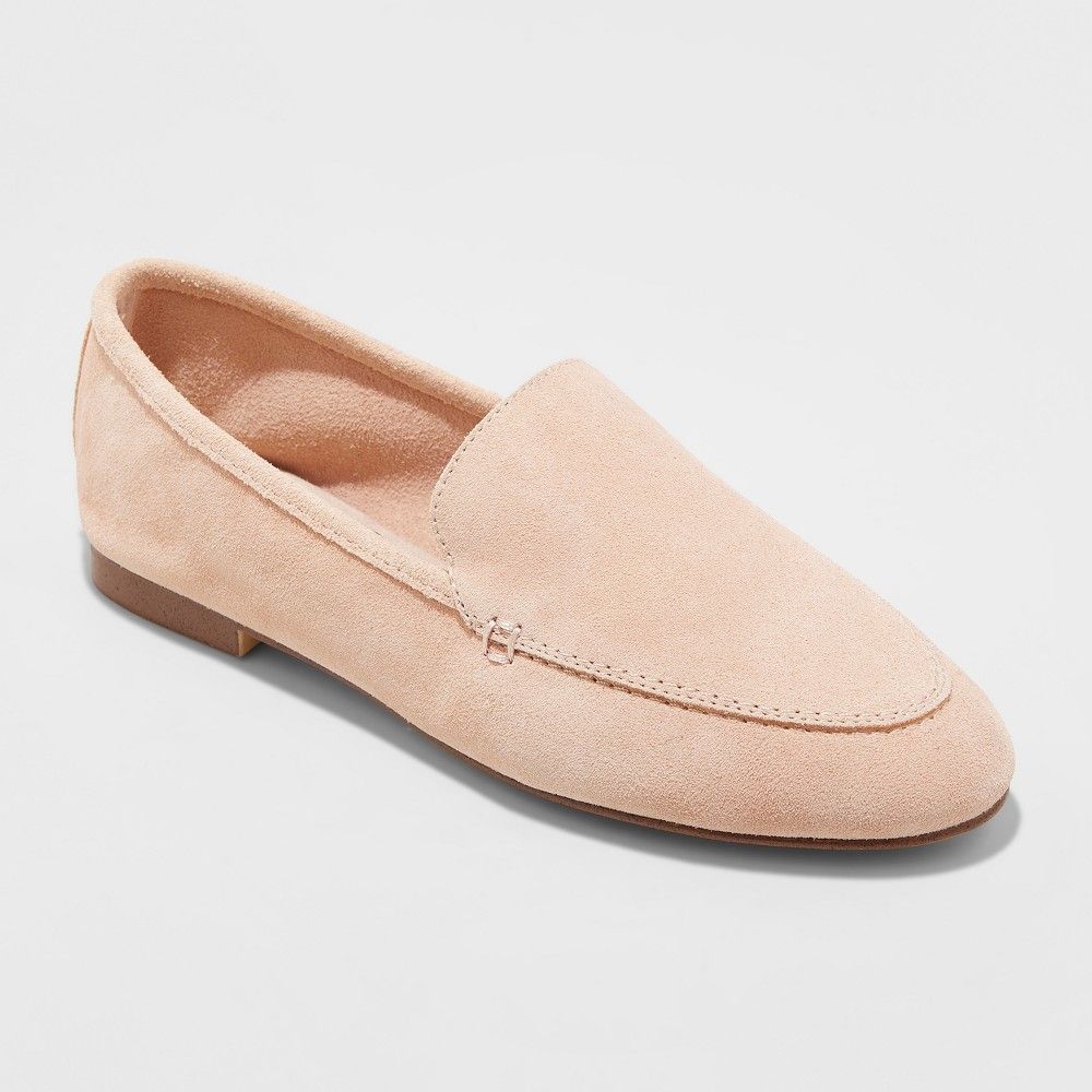 Women's Mila Suede Loafers - A New Day Blush 6 | Target