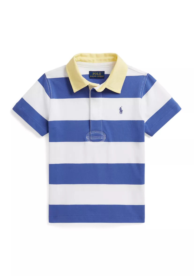 Boys 2-7 Striped Cotton Short-Sleeve Rugby Shirt | Belk