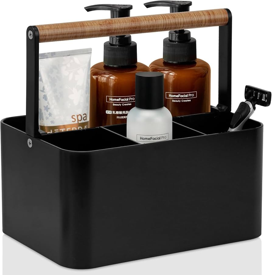 BYUNER Portable Shower Caddy Dorm: Bathroom Caddy Organizer with Handle and Adjustable Dividers,P... | Amazon (US)