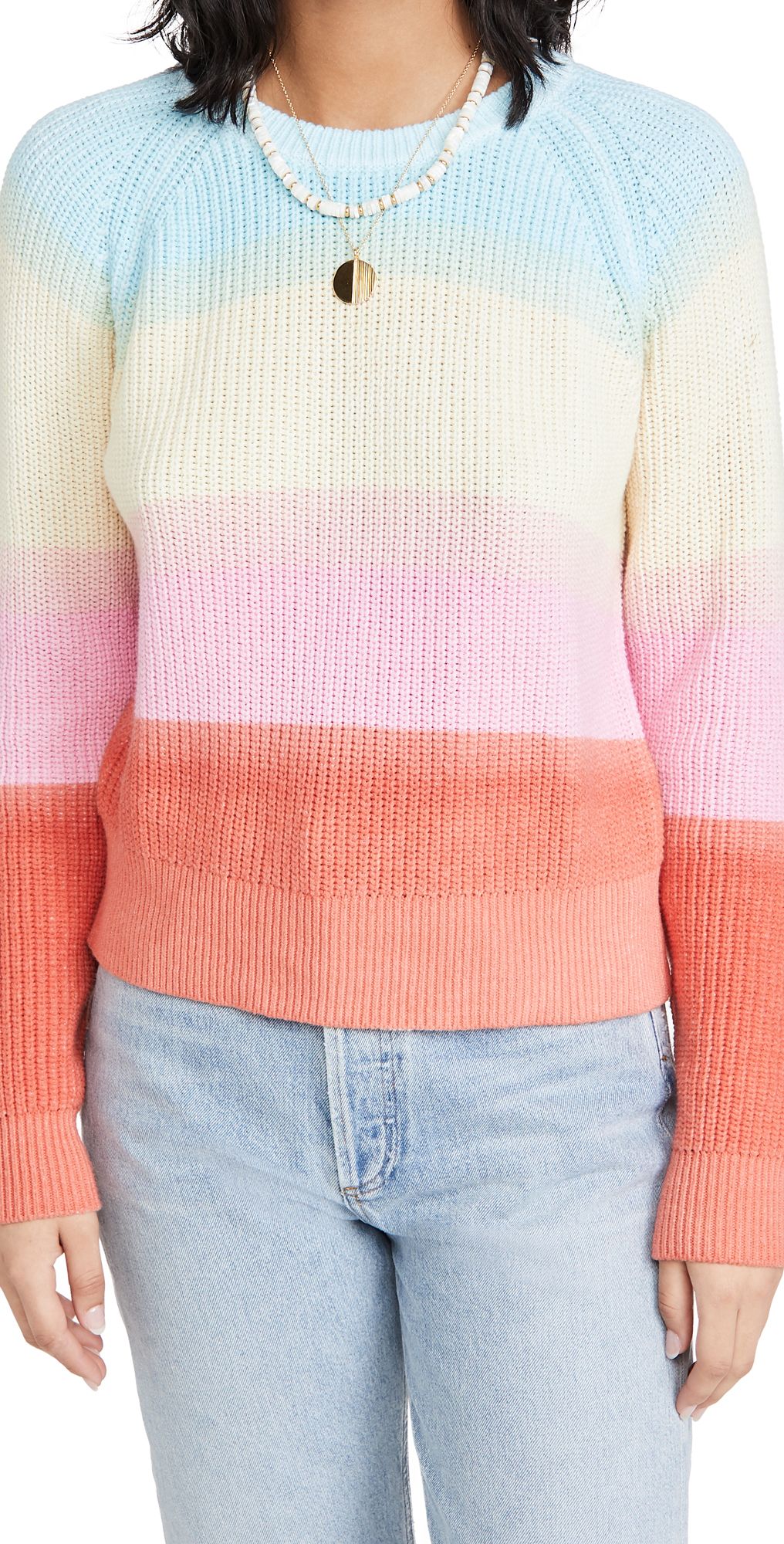 White + Warren Recycled Cotton Rainbow Sweater | Shopbop