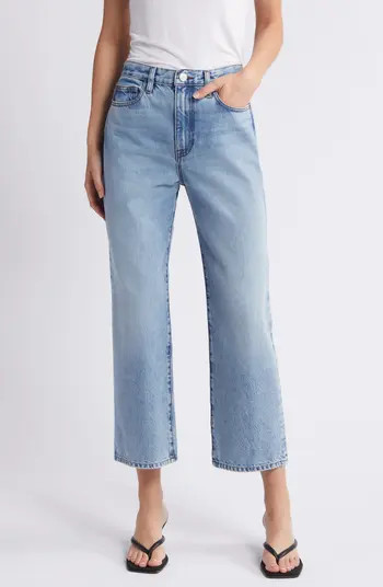 Le Jane Distressed Crop Straight Leg Jeans | Nordstrom