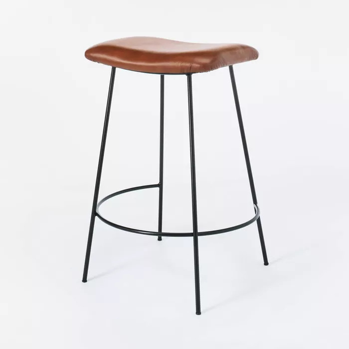 Clarkston Metal Counter Height Barstool with Upholstered Seat - Threshold™ designed with Studio... | Target