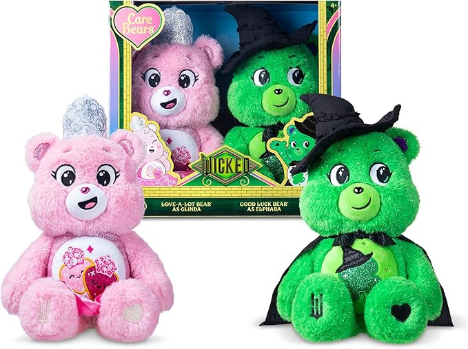 Care Bears - x Wicked 2-Pack - Love-a-Lot Bear as Glinda & Good Luck Bear as Elphaba | Amazon (US)