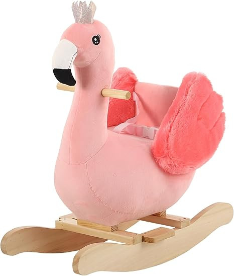 FUNLIO Flamingo Baby Rocking Horse for Toddlers 6 Months to 3 Years, Cute & Graceful Pink Swan Ro... | Amazon (US)