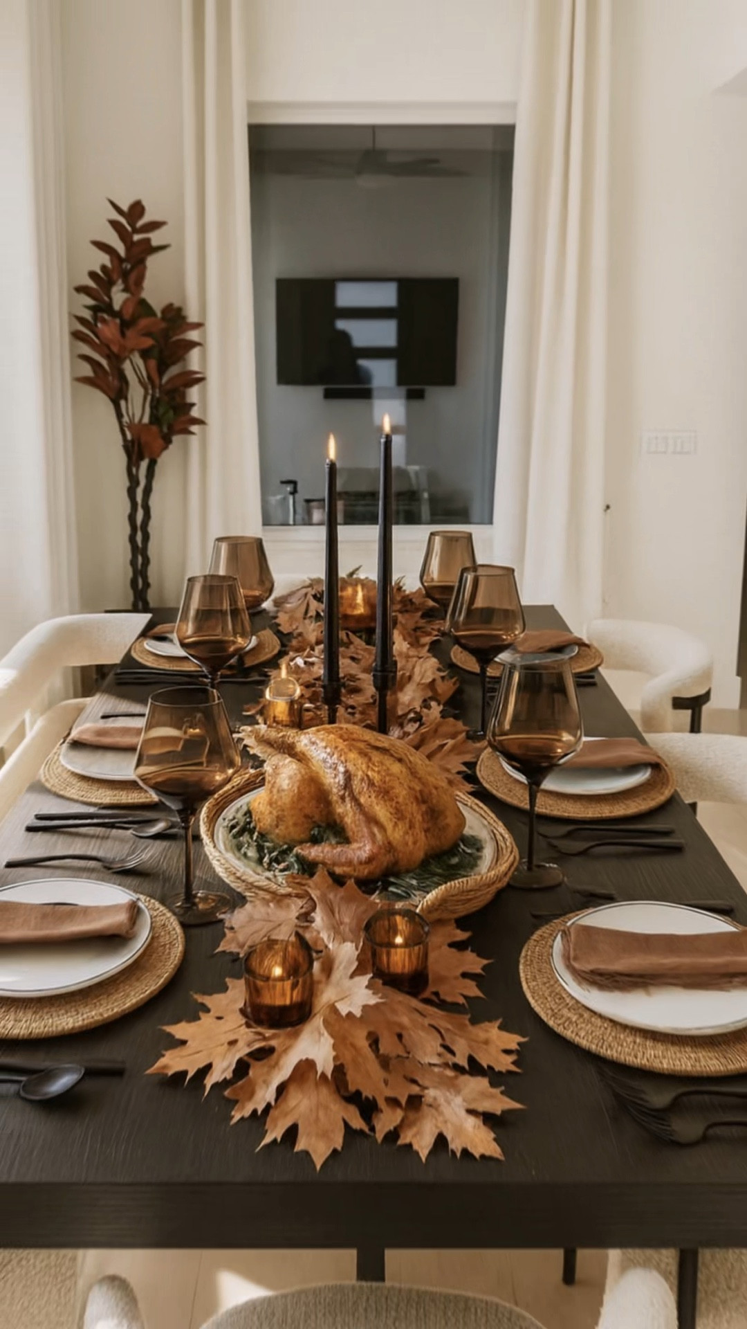 Thanksgiving tablescape goals 🍂Conceptual rendering of my modern thanksgiving tablescape! Mix of amber tones, organic accents, and minimal design. Shop everything from the candle stands to the glassware via my LTK before the holiday rush!
#ThanksgivingDecor #LTKFinds #ModernHomeDecor #TablescapeInspo #LTKHoliday #thanksgiving #tablescape #hosting #holidayinspo #holidays

#LTKHome #LTKSeasonal #LTKParties