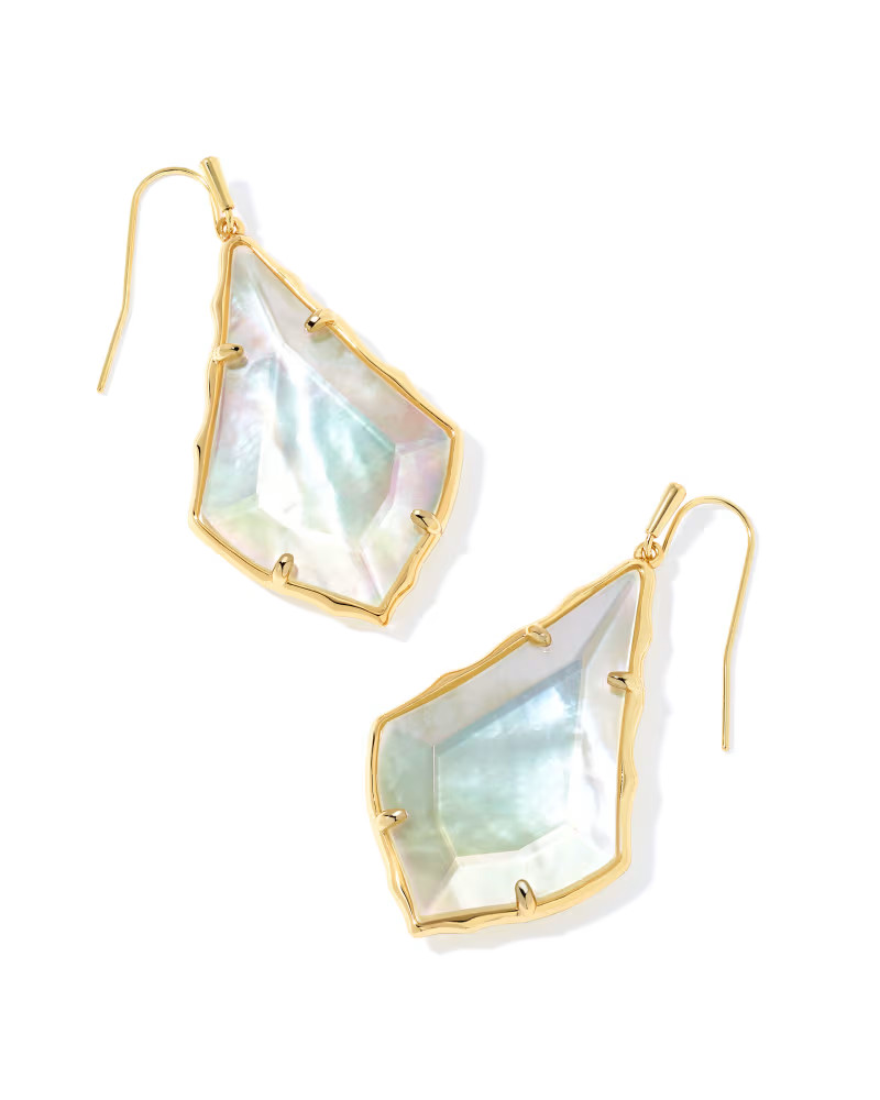 Faceted Alex Gold Drop Earrings in Ivory Illusion | Kendra Scott | Kendra Scott