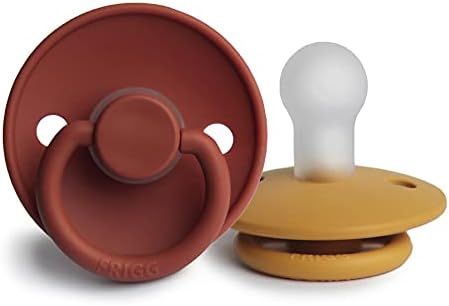 FRIGG Silicone Baby Pacifier | Made in Denmark | BPA-Free (Baked Clay/Honey Gold, 0-6 Months) | Amazon (US)