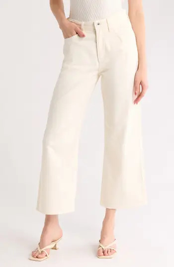 rag & bone Lori Wide Leg Crop Pants in Ecru at Nordstrom Rack, Size 29 | Nordstrom Rack