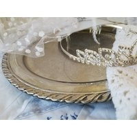 Beautiful Silver Plated Tray With Rolled Scalloped Edge. This Will Add A Touch Of Elegance To Your Wedding Or Table | Etsy (US)