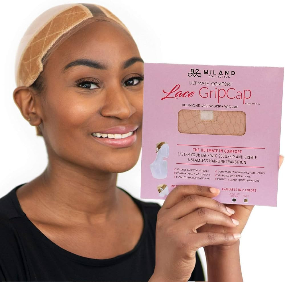MILANO COLLECTION Lace Wig Grip Cap for Women, Adjustable Wig Caps for Women Non Slip with Headba... | Amazon (US)