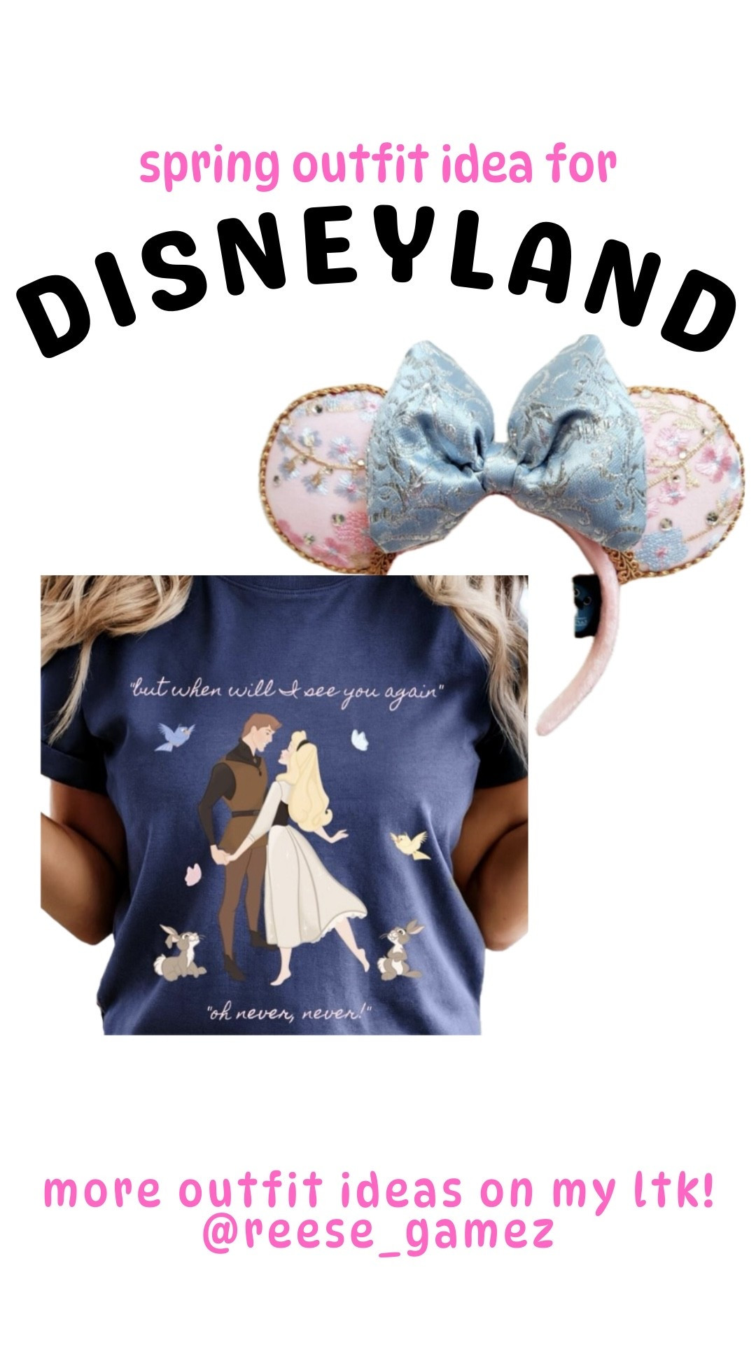 disney outfit, disneyland outfit, disney outfits, disneyland outfits, cinderella outfit, disney princess outfit, aurora outfit, mickey ears, minnie ears

#LTKstyletip #LTKSeasonal #LTKtravel