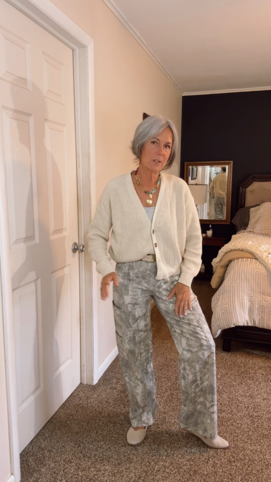 Easy breezy ootd on a Sunday. Walmart camo pants, a comfy cardigan and tank with a built in bra. 

What I really love are these 2 necklaces!  You need to check them out! 

#LTKOver40 #LTKootd #LTKSeasonal