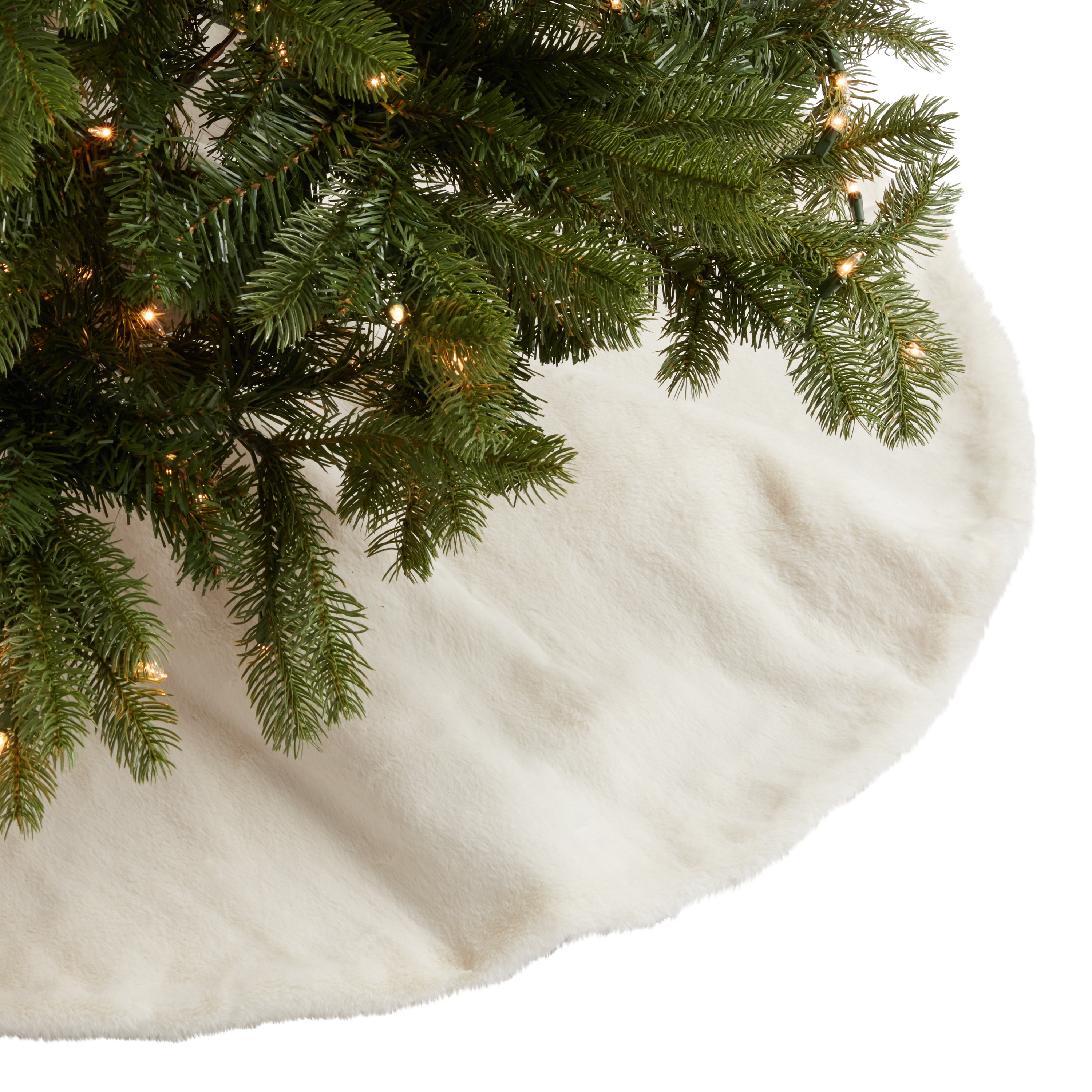 Fuzzy Plush Tree Skirt - World Market | World Market