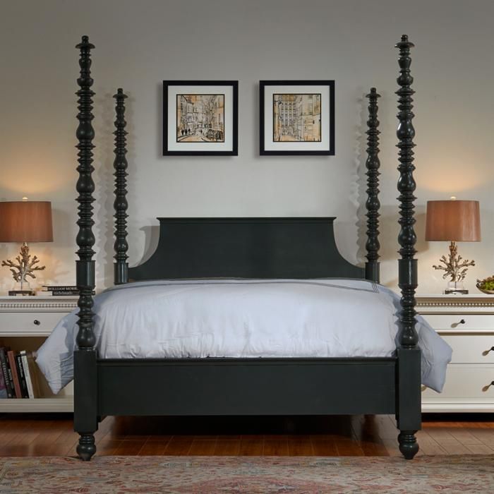 A & E Soraya Tall Post Spindle Bed | Hayneedle