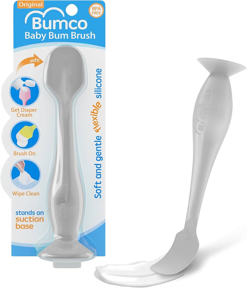 Bumco Baby Bum Brush - BPA-Free Diaper Cream Spatula with Suction Cup Base, Soft & Flexible Silic... | Amazon (US)