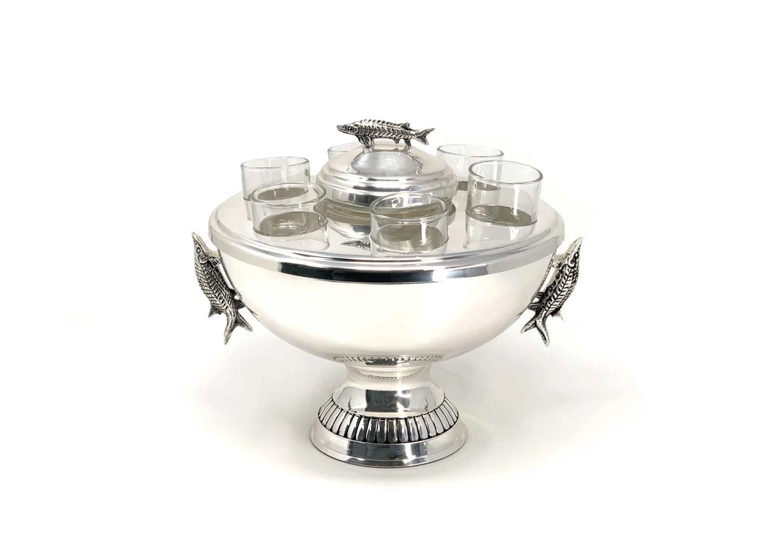 Silver Sturgeon 6 Shot-Glass Server | Etsy (US)
