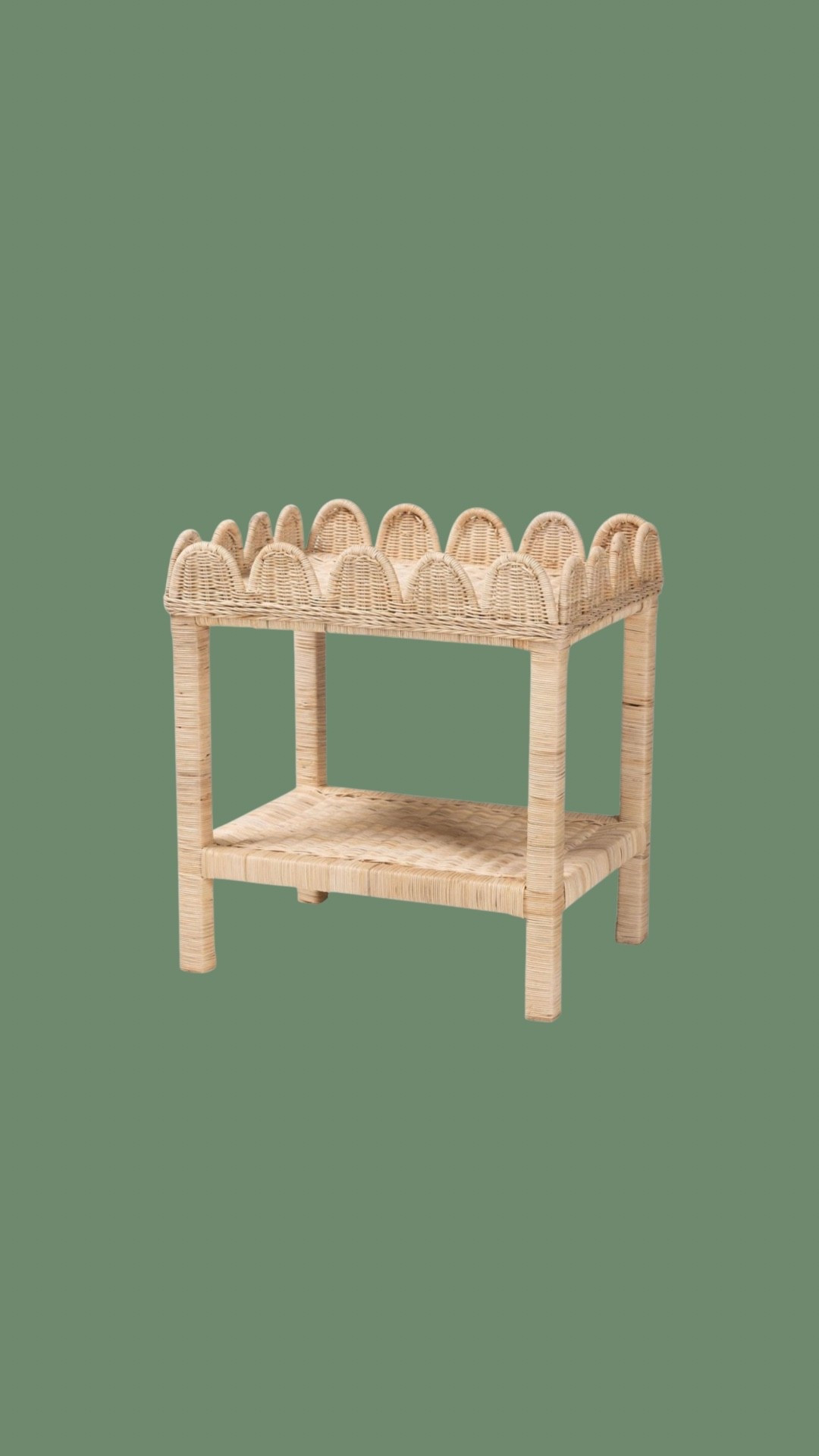 End table. Woven furniture. Coastal design. Bedroom furniture. Living room. Kids room. Nursery ideas. 
Scalloped. 

#LTKHome