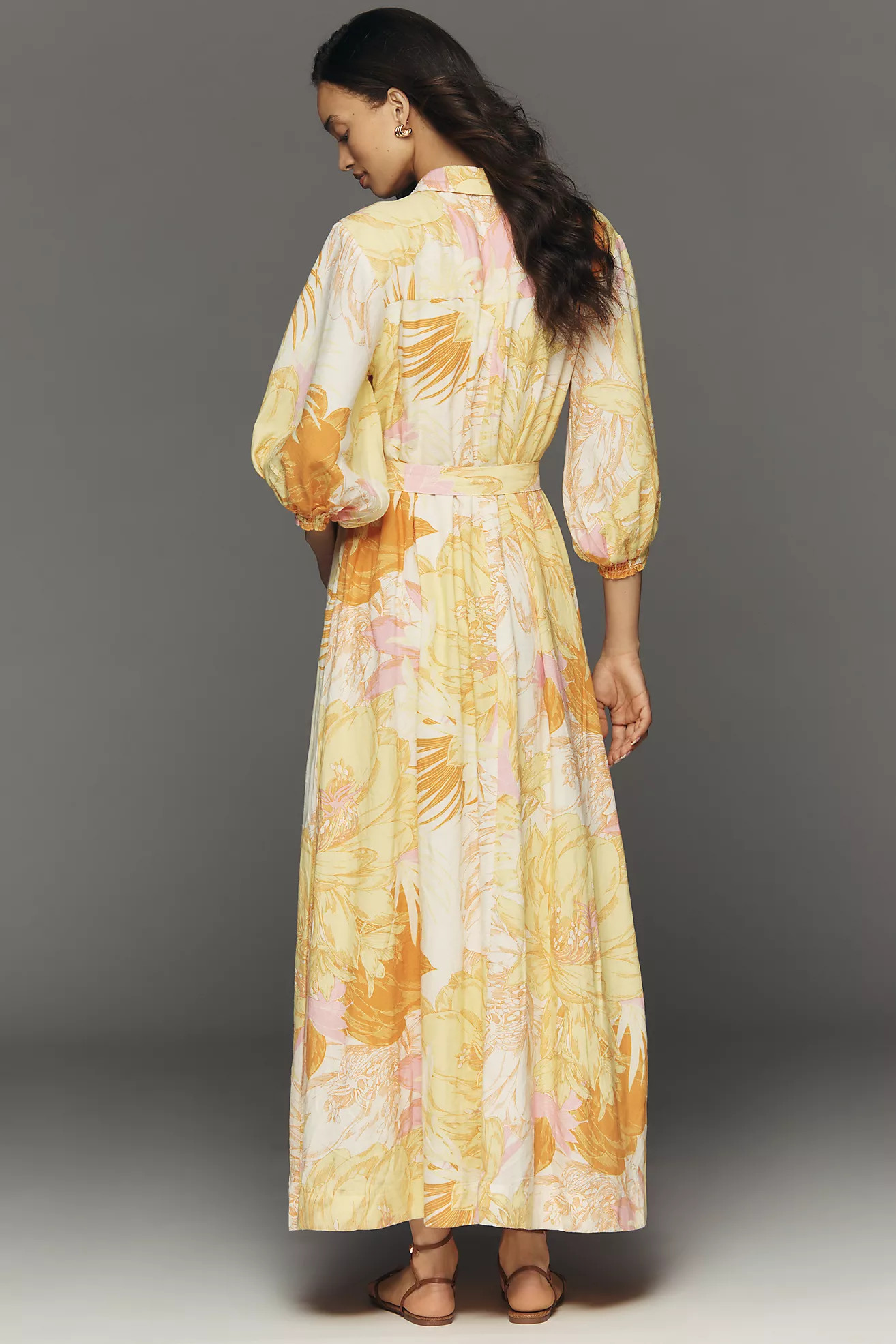 The Mona Linen Shirt Dress by Maeve | Anthropologie (US)