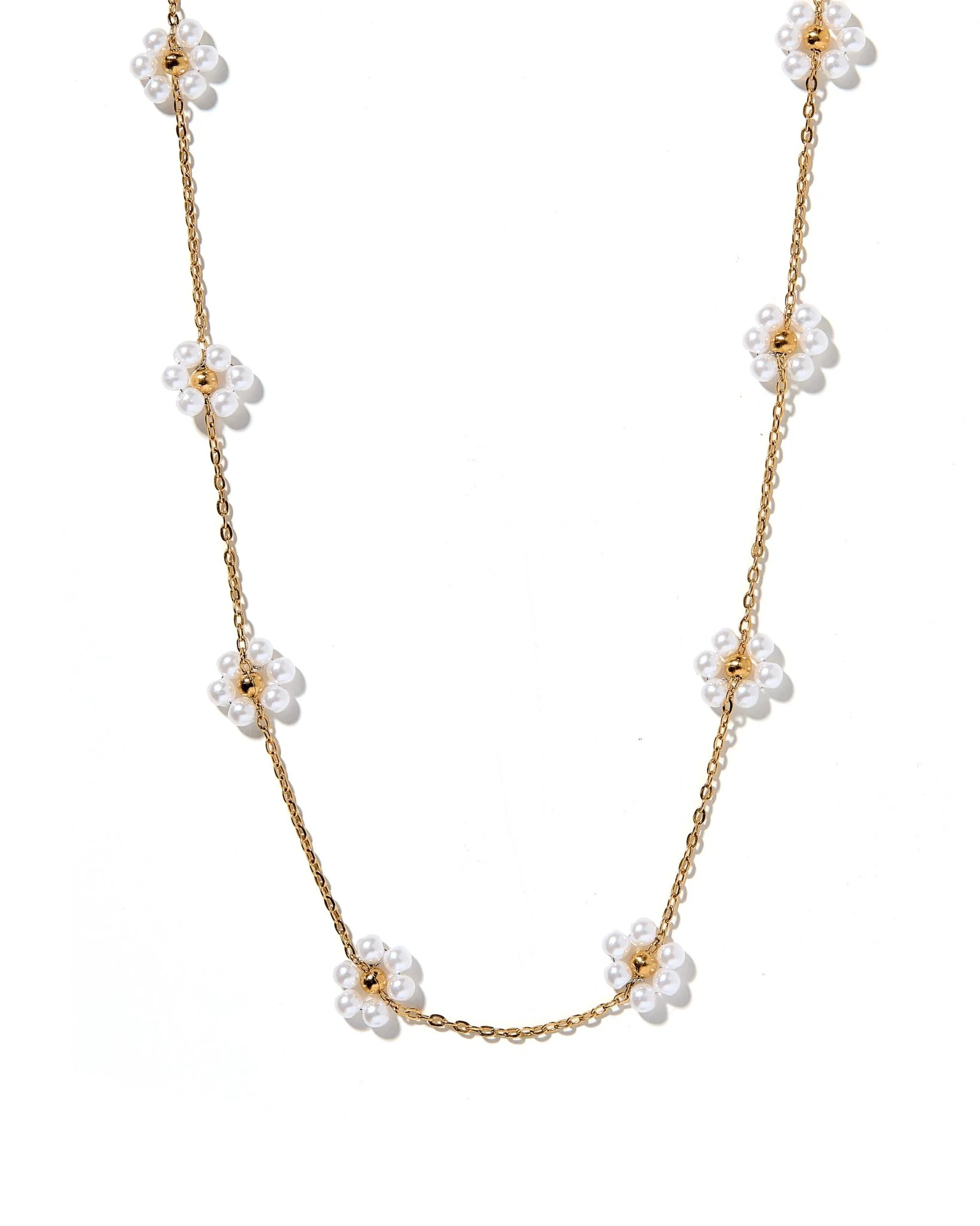 Necklace - Gracie Flower Pearl | LINNY CO LLC