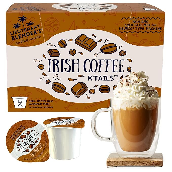 Lt. Blender's Irish Coffee K'Tails - 12 K-Cup Compatible or Mix by Hand Single-Serve Espresso Mar... | Amazon (US)