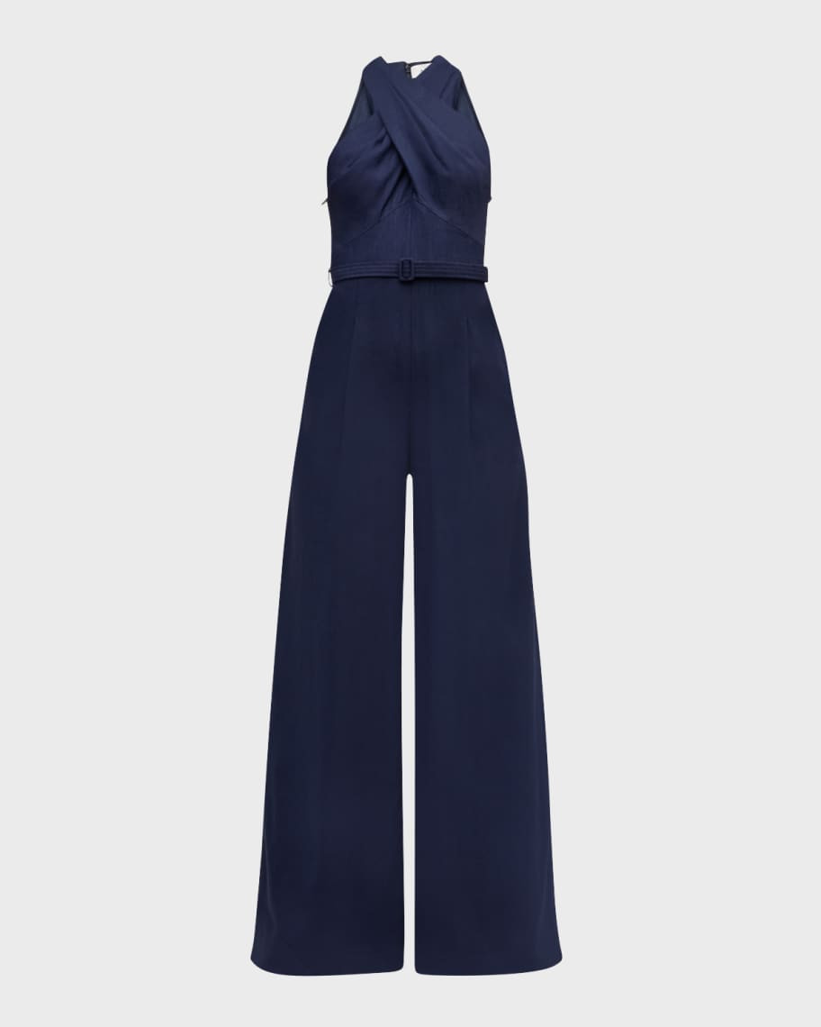Murphy II Crisscross Wide-Leg Jumpsuit | Neiman Marcus