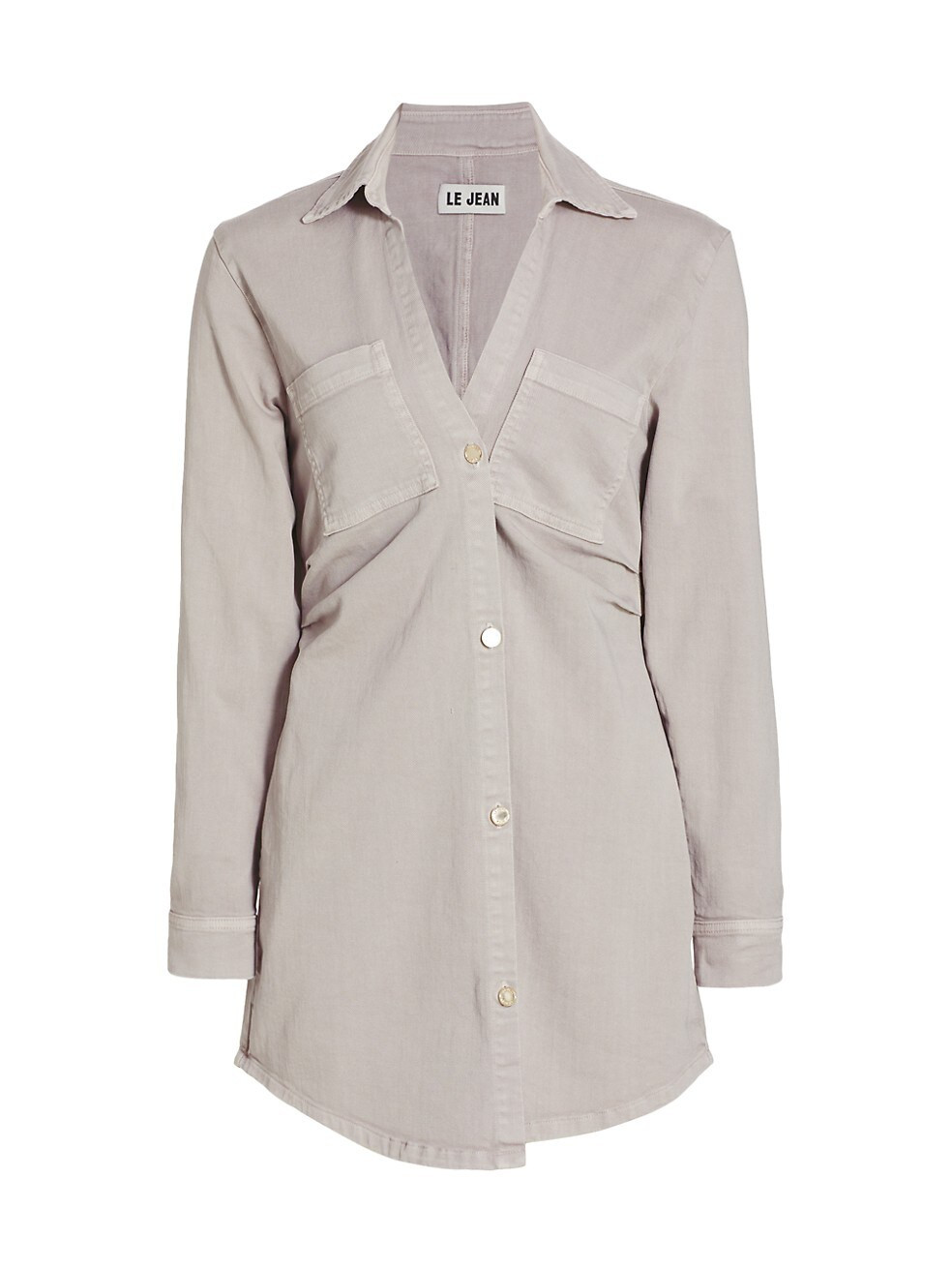 Eliza Asymmetrical Thigh-Length A-Line Denim Shirtdress | Saks Fifth Avenue