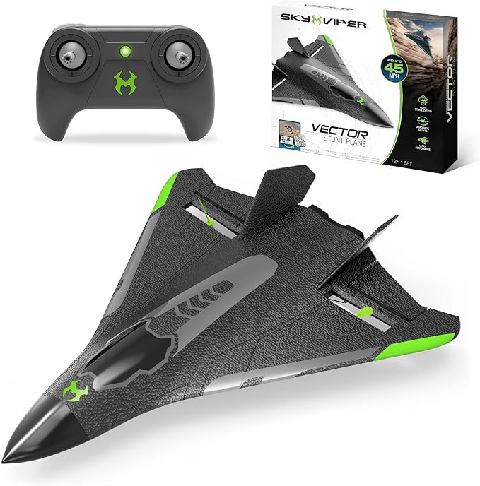 Sky Viper Vector Performance RC Plane, up to 45 MPH, 1-Touch Stunts, Rechargeable Battery | Amazon (US)