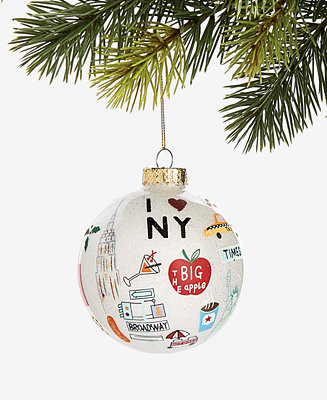 Holiday Lane New York City Icons Glass Ball Ornament, Macy's Exclusive - Macy's | Macy's
