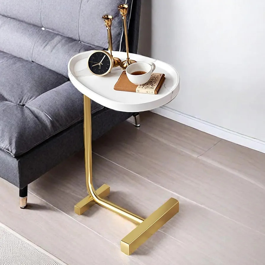 C Table End Table, Couch Tables That Slide Under, C Shaped Side Table, Small Side Table, Wood Sid... | Amazon (US)
