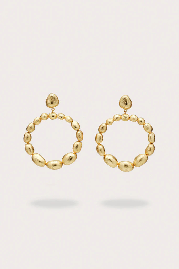 SIRA EARRING - GOLD FOILED WOOD | Cult Gaia - US