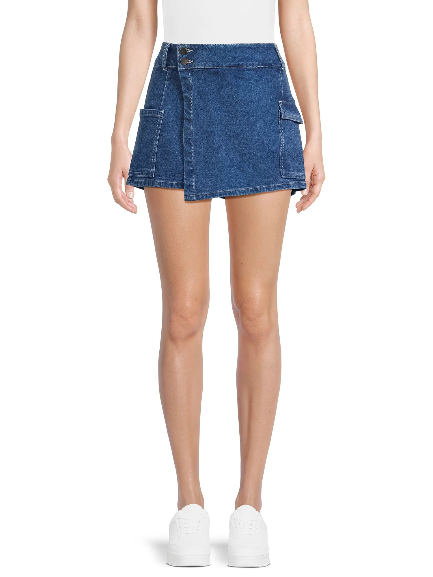No Boundaries Juniors Cargo Wrap Skort | Walmart (US)