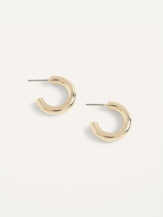 Real Gold-Plated Hoop Earrings for Women | Old Navy (US)