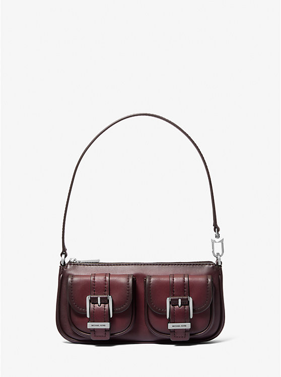 Zoe Small Burnished Leather Pochette | Michael Kors US
