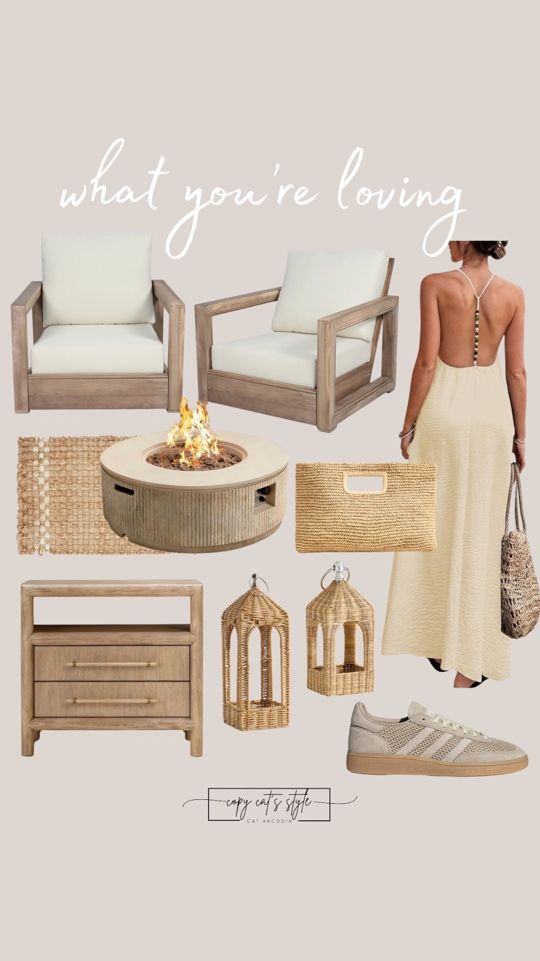 All the things you are loving! Wayfair outdoor patio sets, fire pits, nightstands. Walmart lanterns. Adidas sneakers. Amazon vacation dresses. 

#LTKHome #LTKMidsize