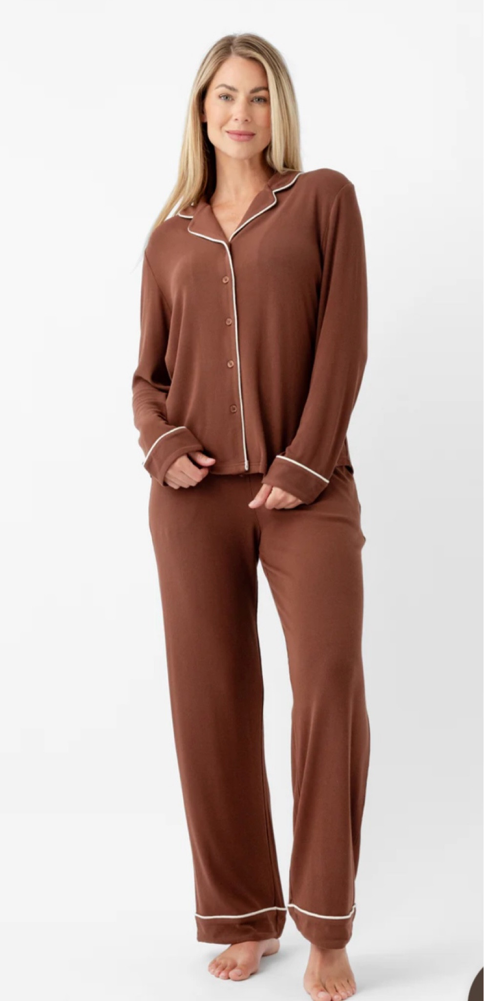 My favorite pajamas ever!!! And they are on sale again! If you are looking for the coziest, softest pajamas that last, these are it! The company offers a 10 year warranty on piling too!!! 
These are ribbed and are my favorite, but I also love mine that are not ribbed! 
Cozy pajamas 
Women’s bamboo pajamas 
