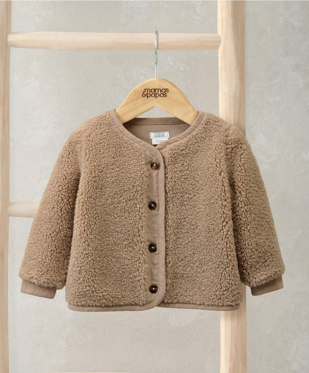 Fully Lined Borg Jacket with Rib Cuffs | Mamas & Papas