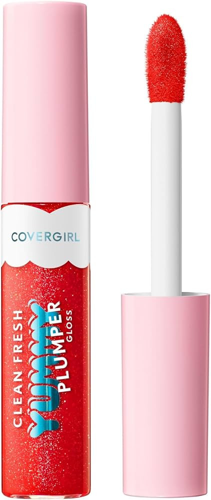 Covergirl Clean Fresh Yummy Plumper Lip Gloss, 880 Merry Kissmass, Shiny Gloss, Vegan Formula, Ea... | Amazon (US)