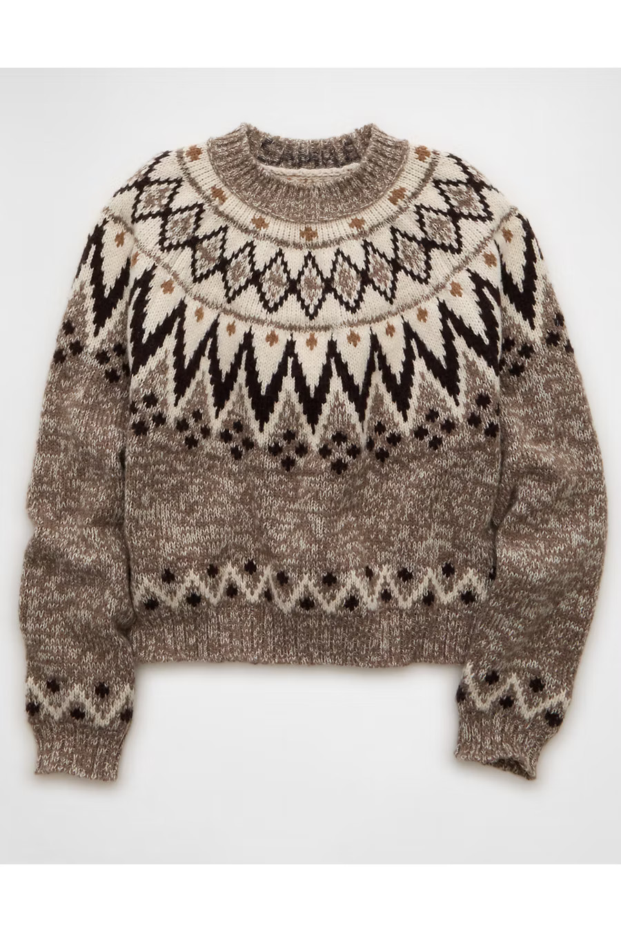 AE Snow Stopper Sweater Women's Brown XS | American Eagle Outfitters (US & CA)