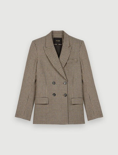 120VELING Checked suit jacket | Maje (US)