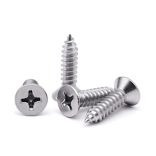#8 x 3/4" Flat Head Sheet Metal Screws Phillips Drive Wood Screws, 304 Stainless Steel 18-8, Self... | Amazon (US)