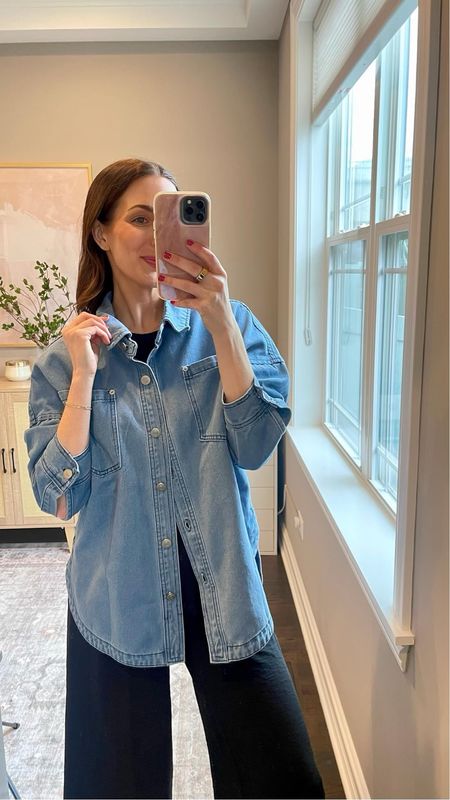 This oversized denim shirt is everything I hoped it would be! It's the perfect material and oversized fit. I'm 5' 4.5 and wearing size S


#LTKfindsunder50 #LTKSeasonal #LTKstyletip