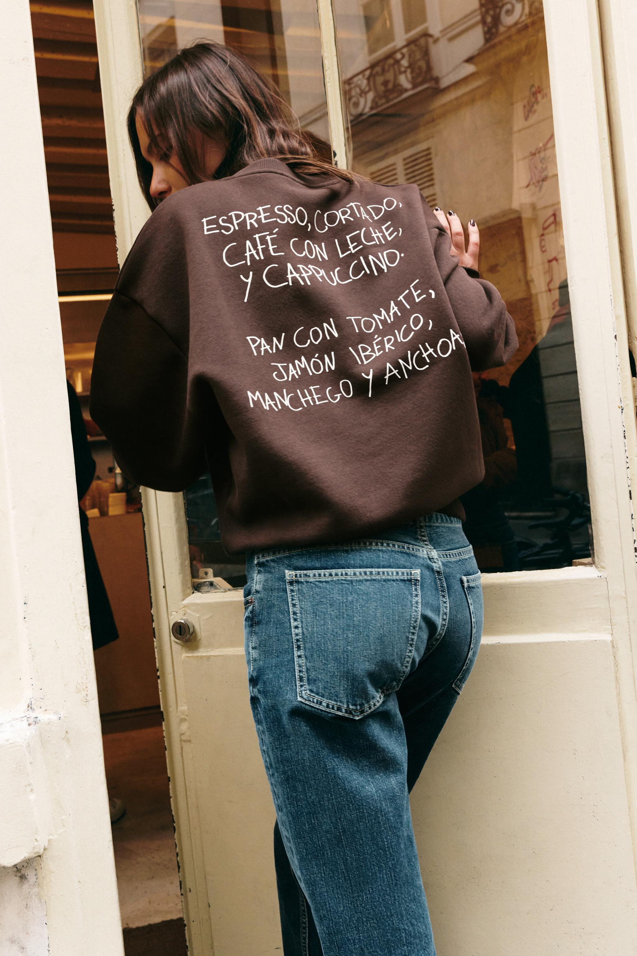 CUT-OUT PRINT SWEATSHIRT | Zara UK