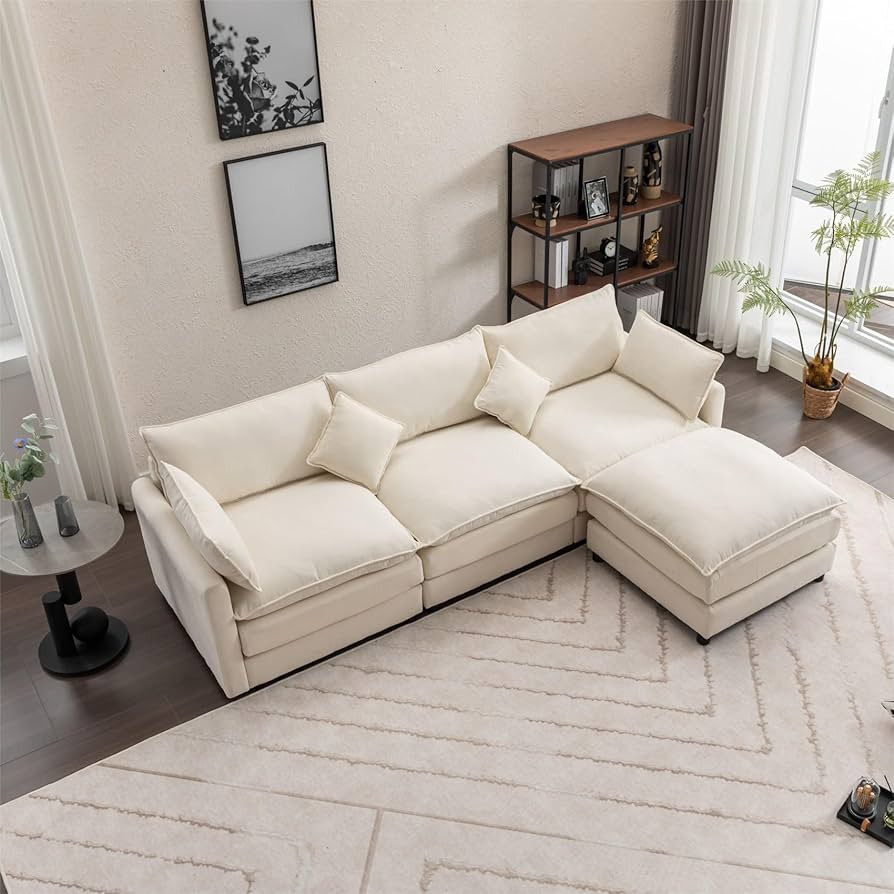 101.18" L-Shaped Sectional Couches, Modular Sectional Sofas, Comfort L Sofa Couch for Living Room... | Amazon (US)