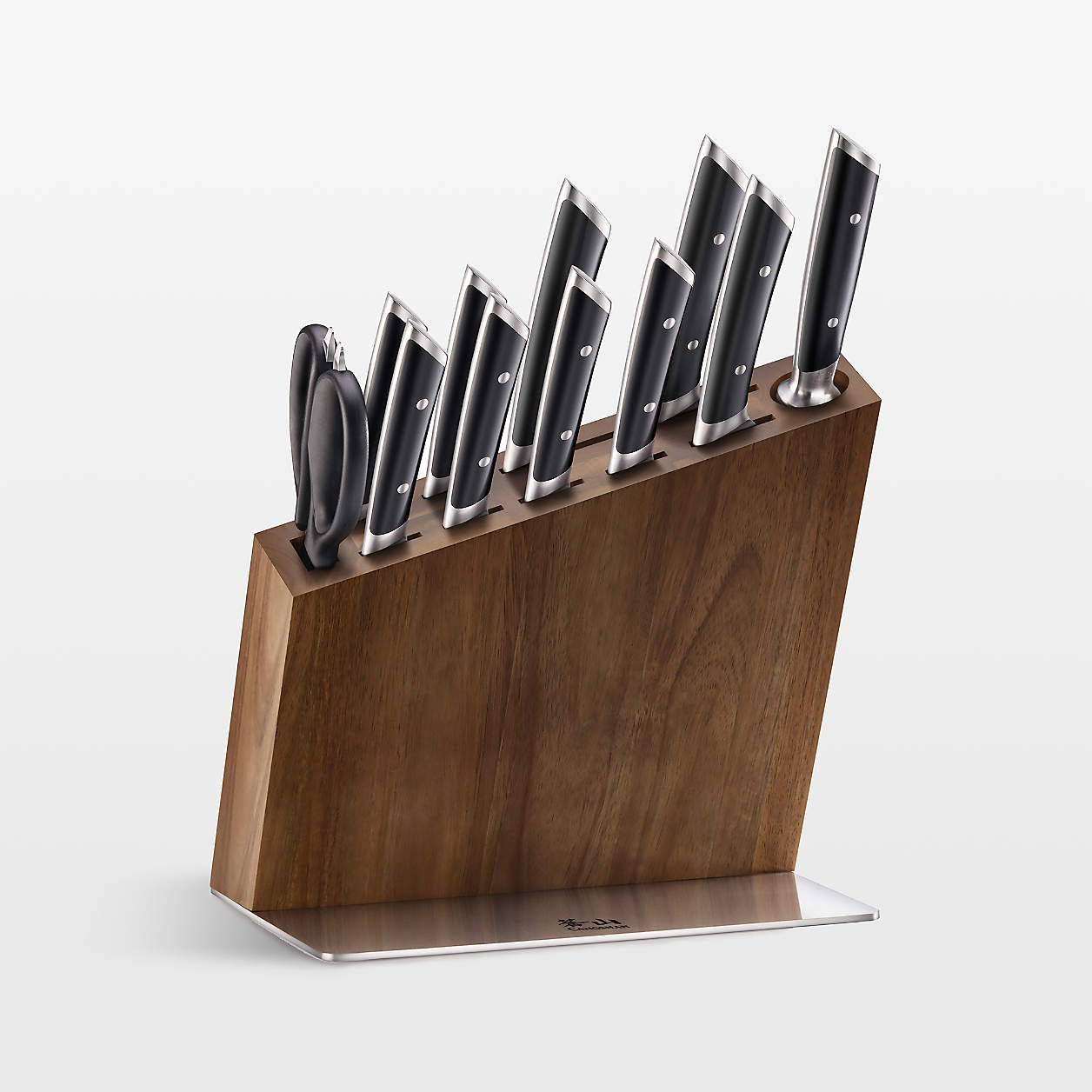 Cangshan HELENA 12-Piece HUA Knife Block Set Black + Reviews | Crate & Barrel | Crate & Barrel
