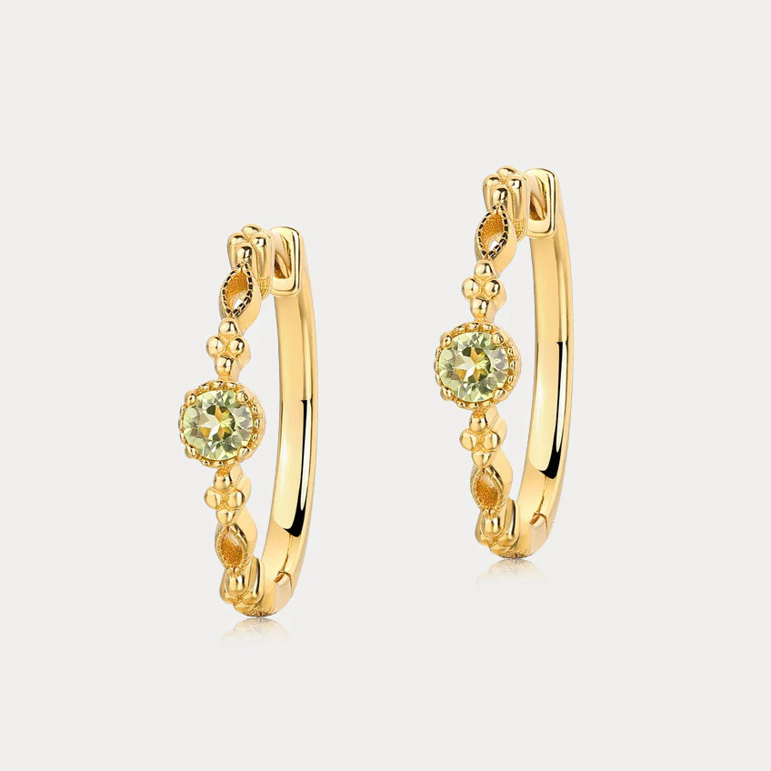 Peridot Hoop Earrings | Selenichast