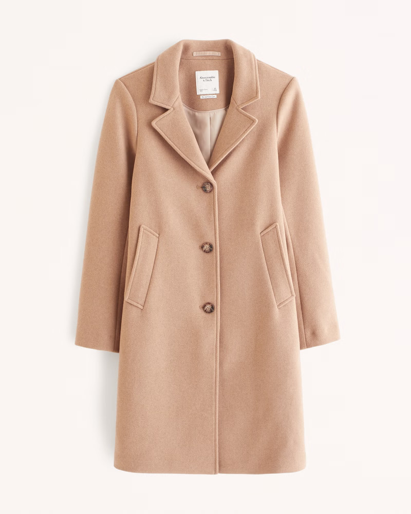 Wool-Blend Dad Coat | Abercrombie & Fitch (US)