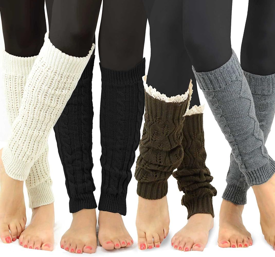 TeeHee Knee Leg Warmers, Extra Long Thigh High Leg Warmers, Boot Cuffs for Women | Amazon (US)