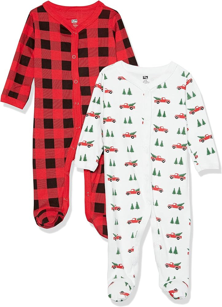 Hudson Baby Unisex Baby Cotton Sleep and Play Coverall, Christmas Tree, 0-3 Months 3M US | Amazon (US)