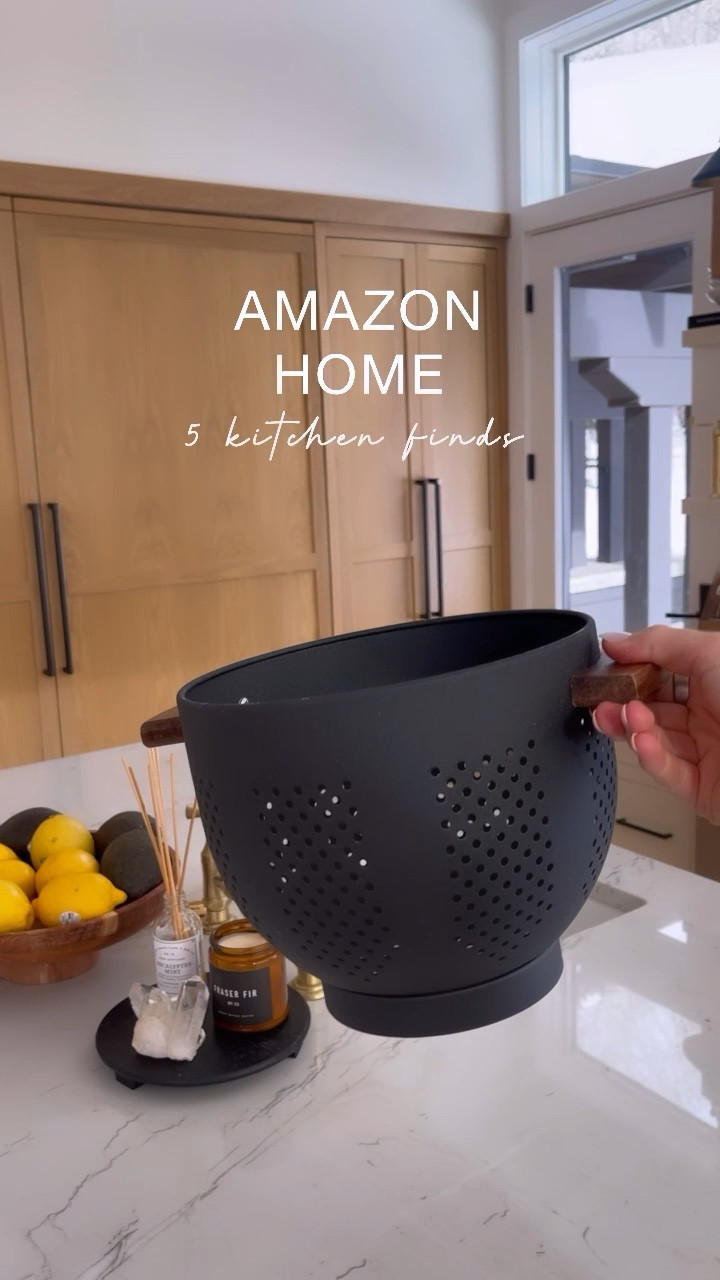 H O M E \ 5 Amazon kitchen finds! A stylish twist on basics: colander, basket, scissors, bag clips and wooden spoons! 

Home decor 

#LTKhome #LTKunder50